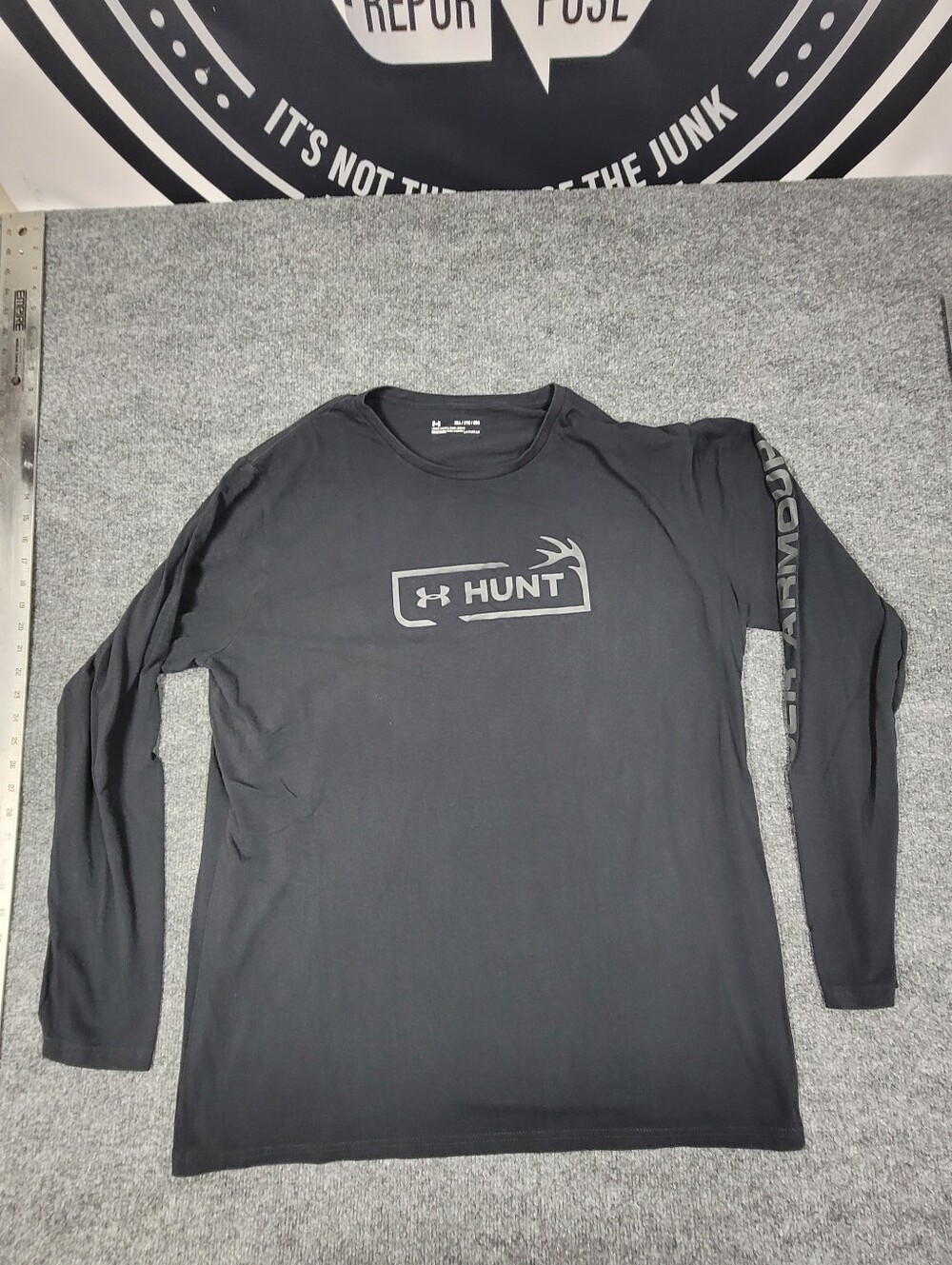 Mens Under Armour Hunt Long Sleeve Black T-shirt Size 2x